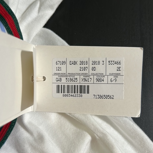 GUCCI Forever Longsleeve Sleepsuit 6/9 mo NWT - Picture 7 of 7
